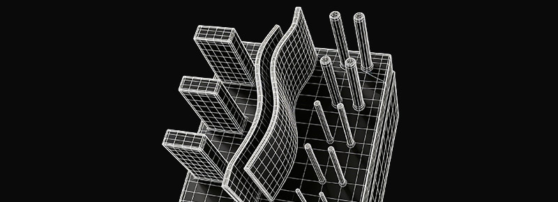 Graphite electrode wireframe