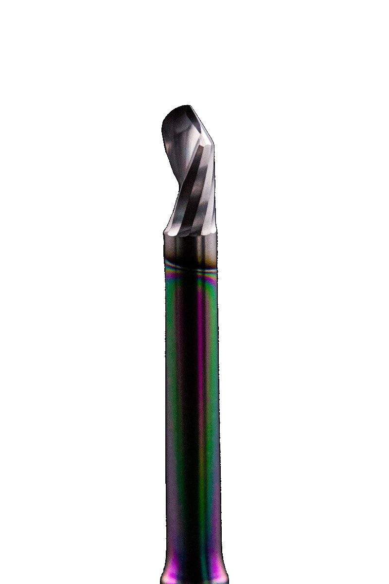 FLATCOAT® TEC cutting edge close-up with iridescent diamond-like coating