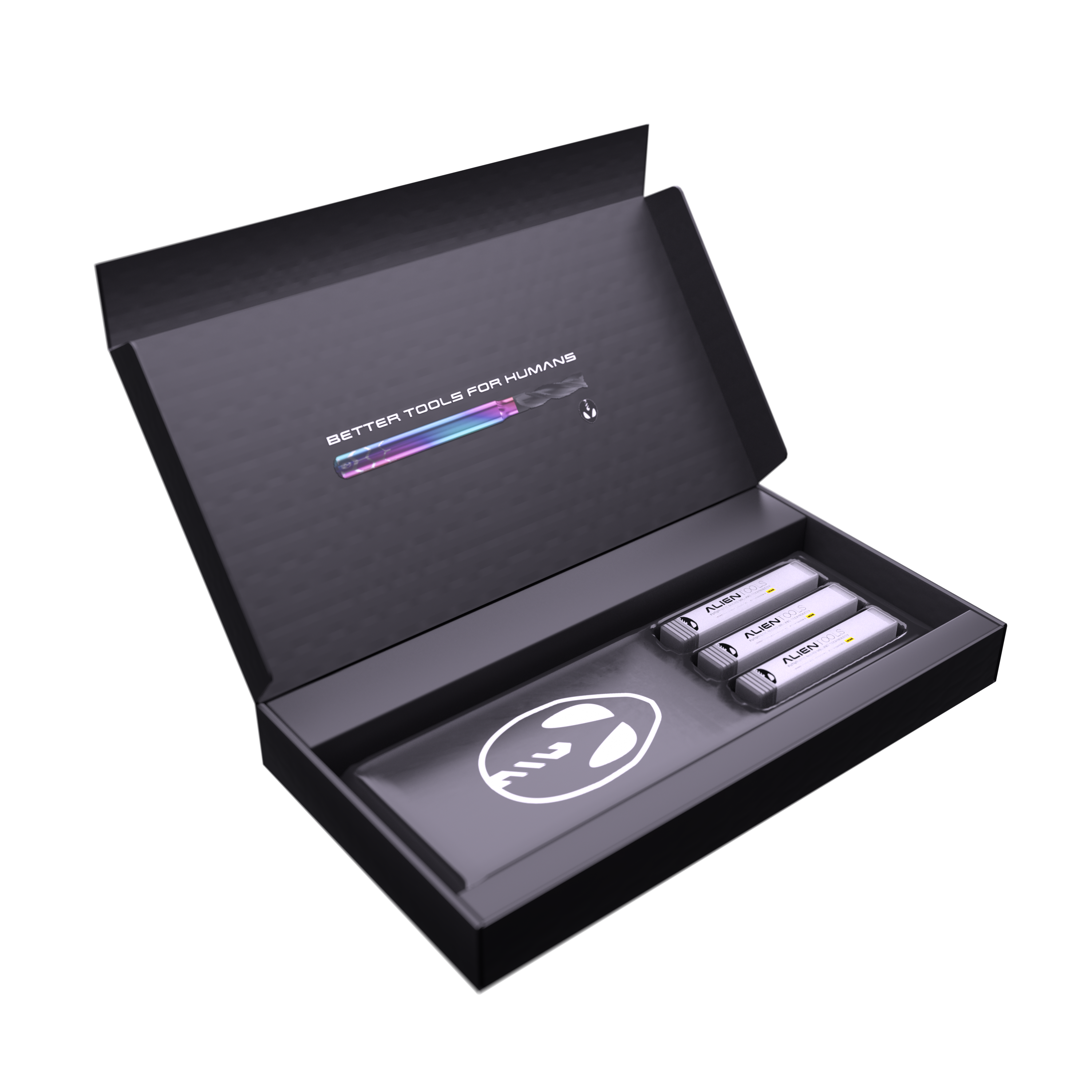 AlienTools GT Series Sample Box — Invader graphite tools in branded packaging