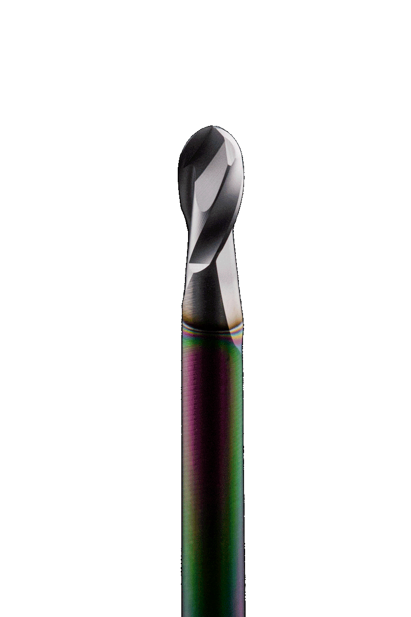 FLATCOAT cutting edge close-up with iridescent coating