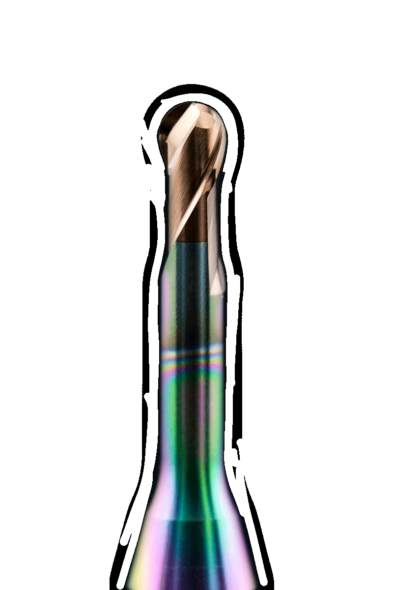 FLATCOAT® TTN cutting edge close-up with iridescent coating